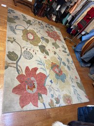 Colorful Floral Wool Rug