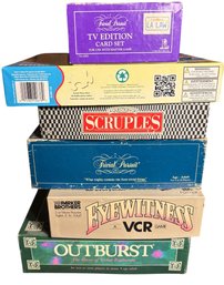 Tv Edition Card Set, Springbak 1000 Piece Puzzle, And Assorted Board Games 6pc (B)