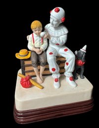 Norman Rockwell Clown Figurine Music Box Does Not Play