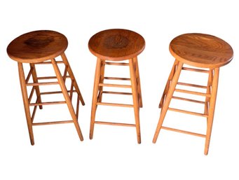 Union City Chairs Wooden Bar Stools 3pc (GA)