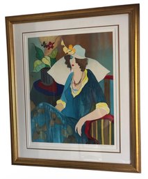 Itzchak Tarkay (1935-2012) Artist Pose II Framed Serigraph(BR1)