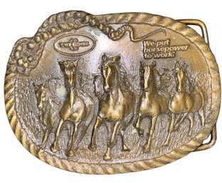 Twin Disc We Put Horsepower To Work Belt Buckle (BR1)