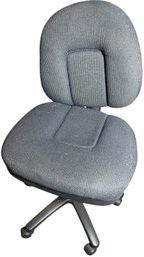 Black Upholstered Rolling Office Chair (br2)