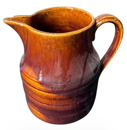 Brown Drip Glaze Ceramic Pitcher (LR)