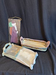 Handmade Pottery And Hand-painted Slate