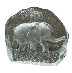 African Elephant Art Glass Paperweight (a)