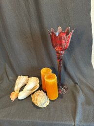 Candle And Shell Lot