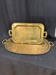 Two Brass Platters