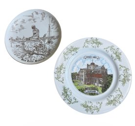 Danish & English Decorative Plate Pair (K)
