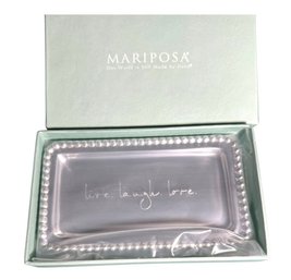 Mariposa Live Laugh Love Trinket Tray