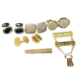 14K Gold Filled Tie Clip And Other Assorted Costume Jewlery