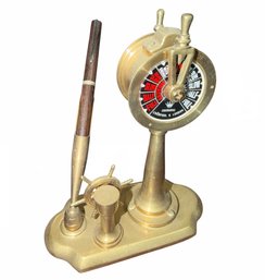 Nautical Ships Engine Telegraph Brass Pen Holder (BO)