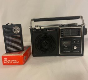 Kmart Transistor Radio& Panasonic, Am/FM Radio (B)