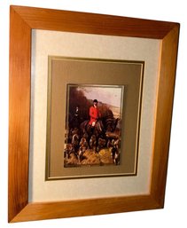 English Fox Hunting Scene Framed Wall Art Print (BR2)