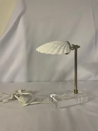 Scallop Shell Lamp With  Lucite Base