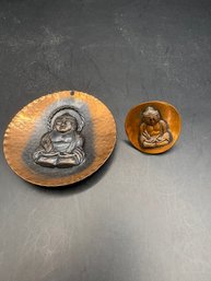 Copper Budda Pendant And One Earring
