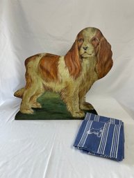 Cutout Of King Charles Cavalier, Tag Tea Towels  (l)