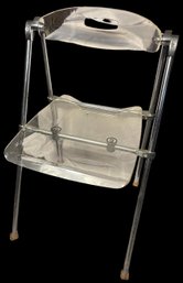 MCM Lucite Giancarlo Piretti For Castelli Clear Folding Chair (B)
