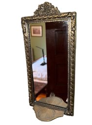 Ornate Floral Metal Hanging Wall Mirror (BR2)