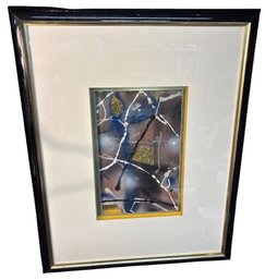 'Metza' Original Contemporary Acrylic On Paper In Large Frame