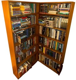 Solid Wooden Six Shelf Bookcase Pair B (L)
