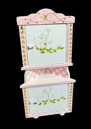 Hand Painted Doll Corner Cabinet
