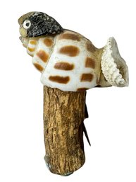 Seashell & Wooden Folk Art Creature (a)