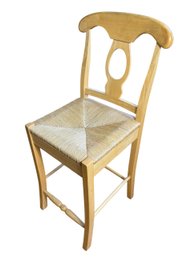 Pottery Barn Napoleon Stool With Rush Seating (K)