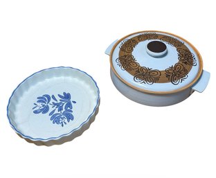 Pfaltzgraff Quiche Dish & Covered Casserole Dish (K)