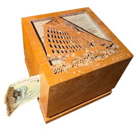 Wooden Sailing Ship Stamp Holder (BO)