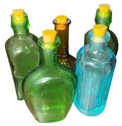 Miniature Colorful Glass Bottles 5pc (BO)
