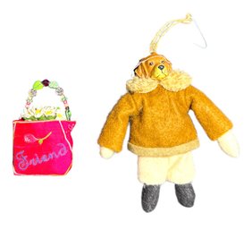 Dog & Handbag Ornament Pair