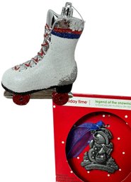 Roller Skate & Snowman Holiday Ornaments (b)