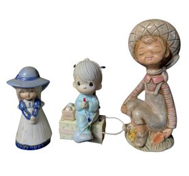 Precious Moments & Other Figurines 3pc