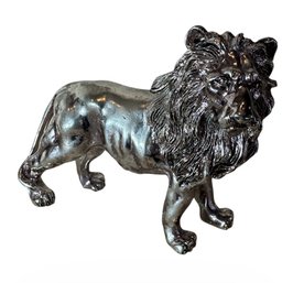 Jewish Lion Figurine, Silver Electroform