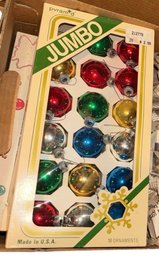 Pyramid Jumbo Vintage Glass Ball Christmas Ornaments 18pc (A)