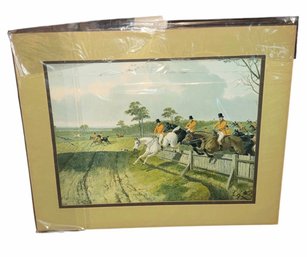 Fox Hunting Scene Equestrian Art Print B (A)