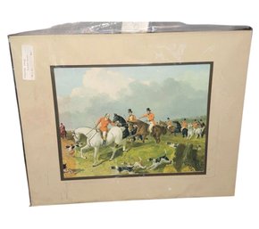 Fox Hunting Scene Equestrian Art Print A (A)