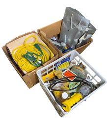 Three Boxes Full Of Assorted Tools & Homewares (O1)
