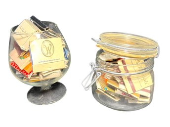 Glass & Jar Full Of Matchbooks