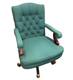 Tufted Green Swivel Office Chair (BO)