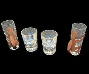 Lizard & Custom Text Shot Glasses 4pc