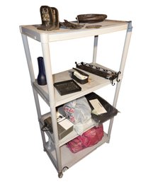 Four Tier Plastic Utility Shelving Unit (A)