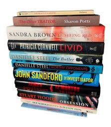 Shelf Of Assorted Books & Novels 12pc (LR)