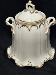 Antique Biscuit Lidded Jar