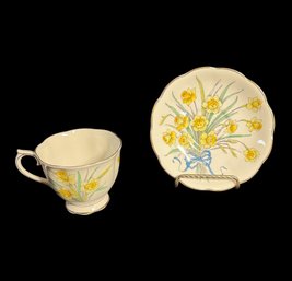 Royal Alpert Bone China Floral Daffodil Tea Cup & Saucer