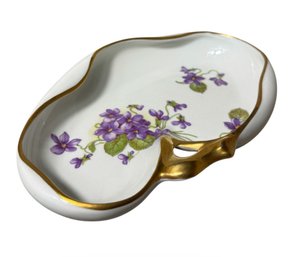 Limoges French Purple Floral Candy Dish (LR)