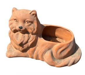 Mexican Terracotta Cat Planter (G)