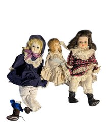 Vintage Porcelain Dolls 3pc