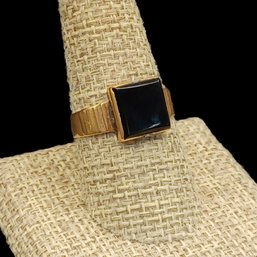 Men's 14k & Onyx  Gold Ring, Size 8.5